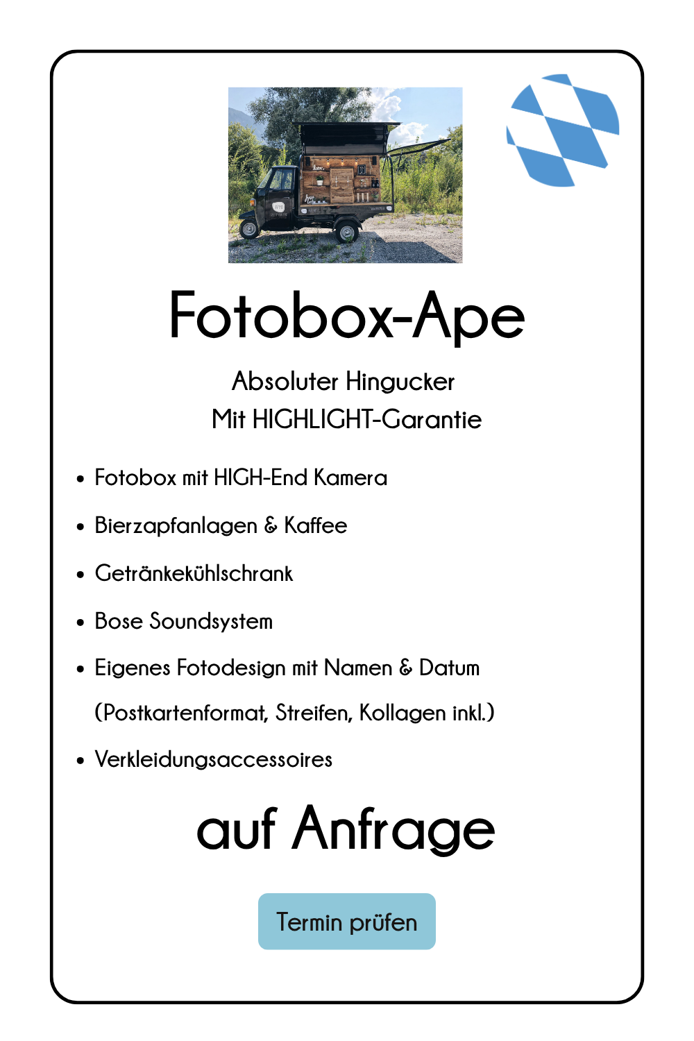 Fotobox Ape Rosenheim Hapymio